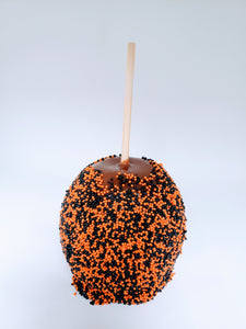 Halloween Sprinkle Caramel Apple