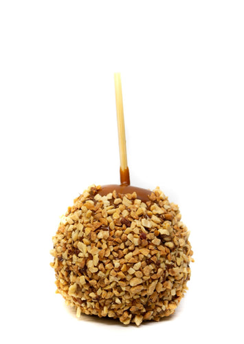 Hand Dipped Caramel Apple Rolled in Roasted Peanuts